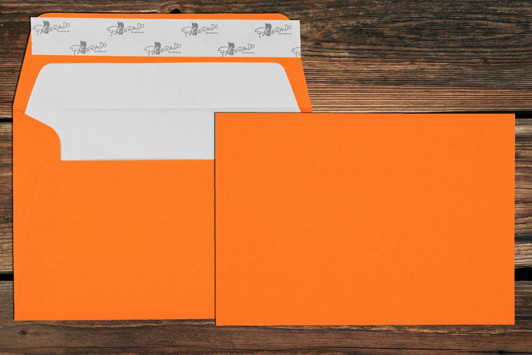 Briefhüllen mit Seidenfutter B6 125x176 mm Haftklebend Orange gerippt 100 g/qm